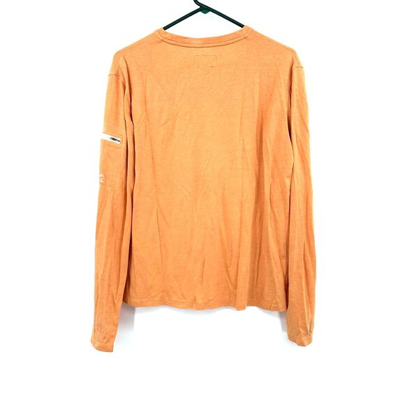Toad & Co Horny Toad Size Large Long Sleeve Crew Neck Shirt Top Tee Orange - Picture 2 of 4